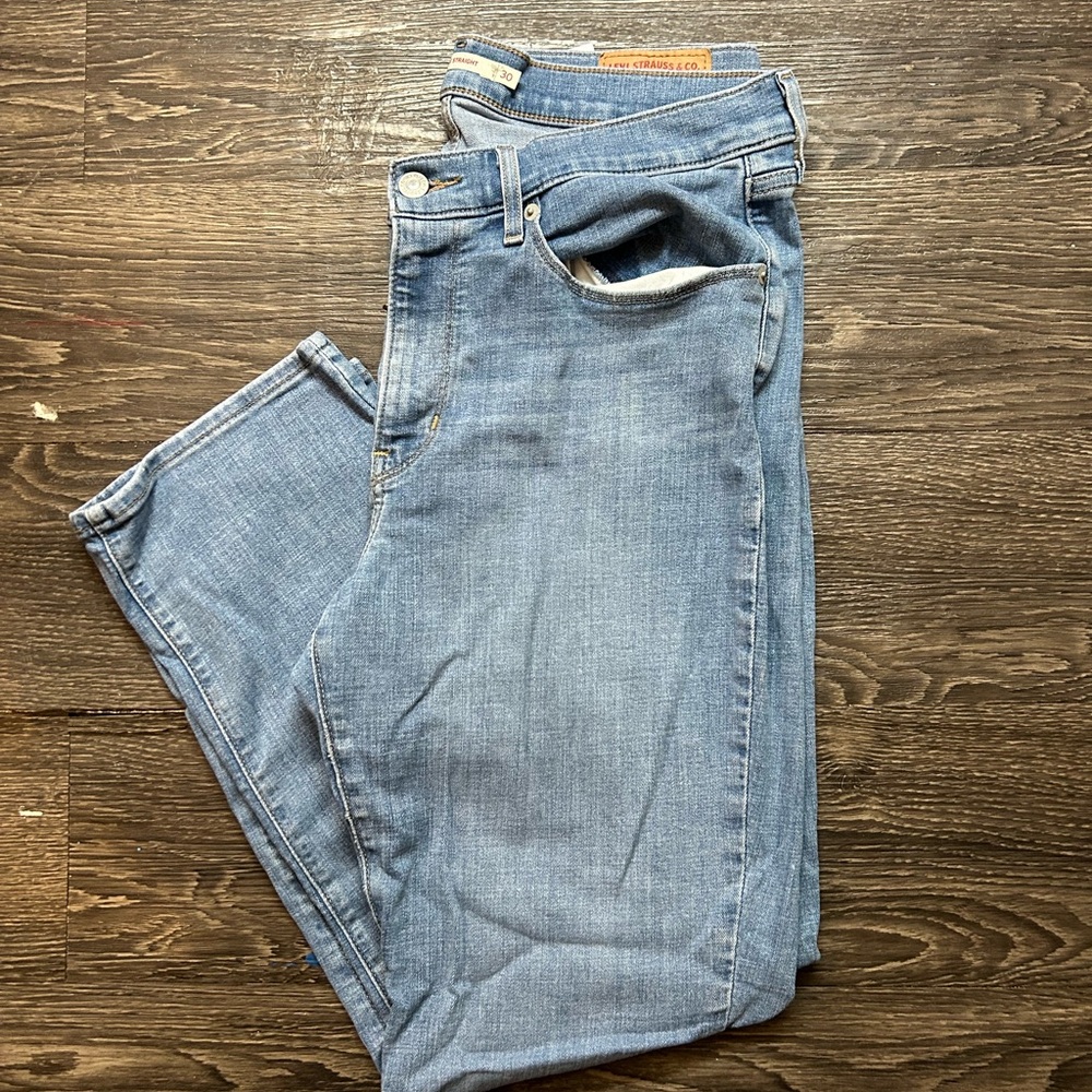 Levi's Light Blue Straight Leg Jeans